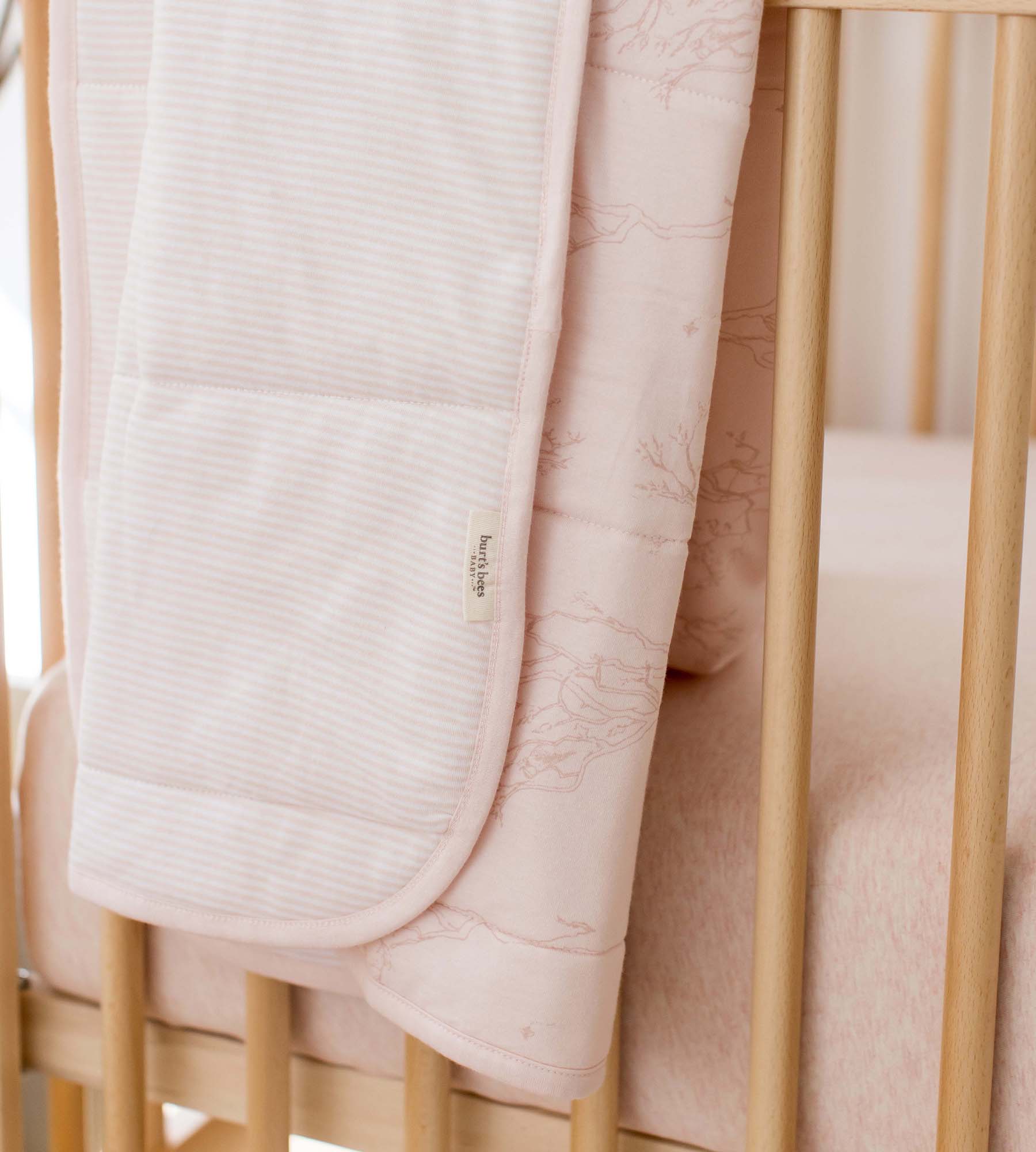 Swaying Branches Organic Cotton Reversible Baby Blanket - Ranunculus、mySite、g9winljtr