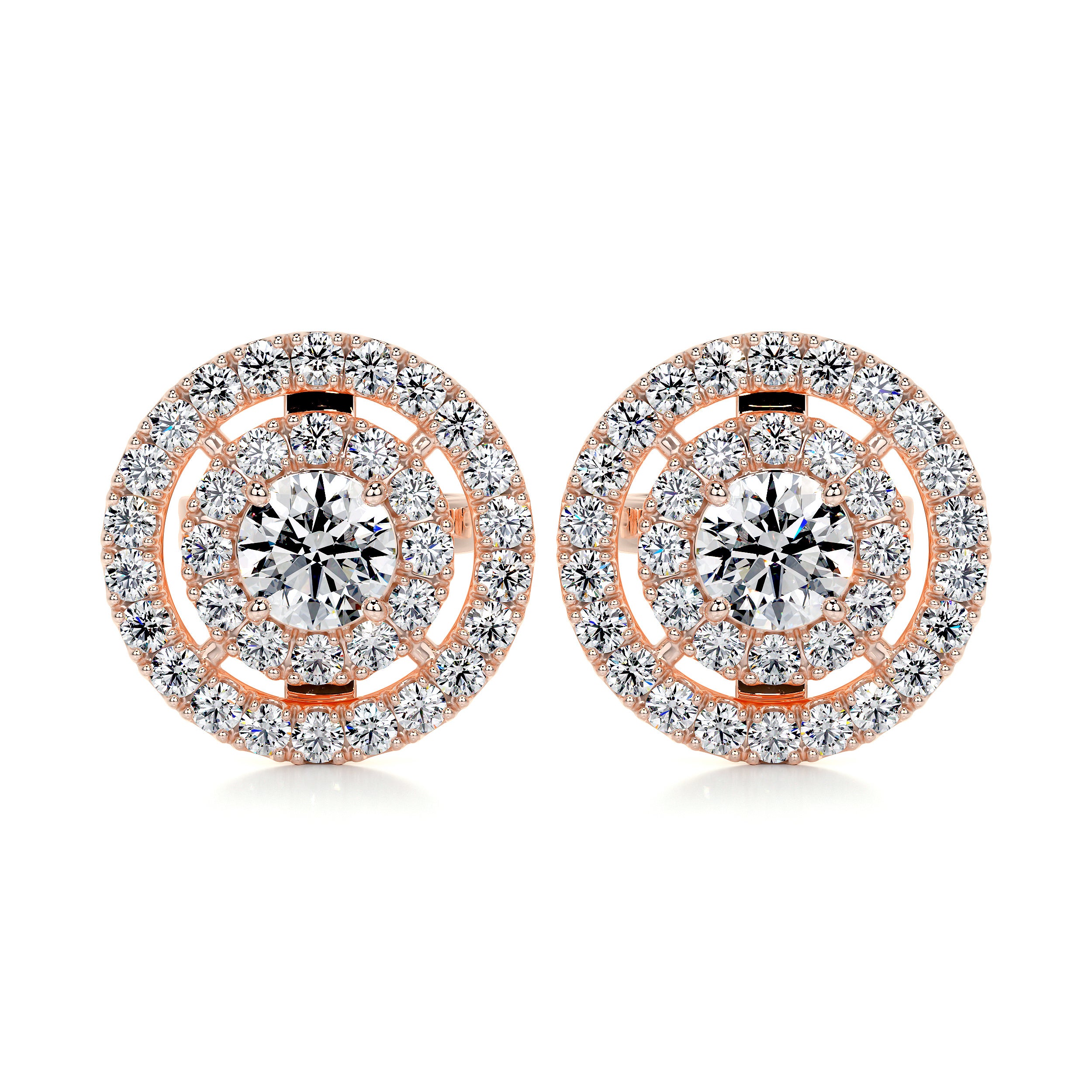 Joan Diamond Earrings (1 Carat) - 14K Rose Gold、mySite、hinf8tx79