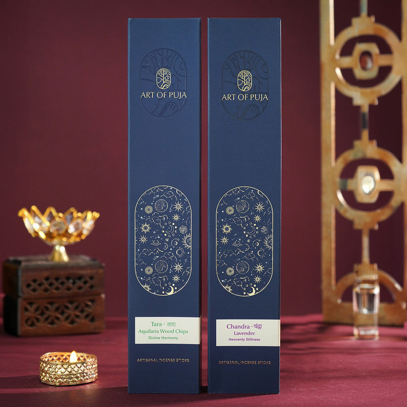 Wooden Festive Gift Box | Incense Stick & Incense Holder | Lavender & Aquilaria Wood | Set of 2、mySite、camillekostekn