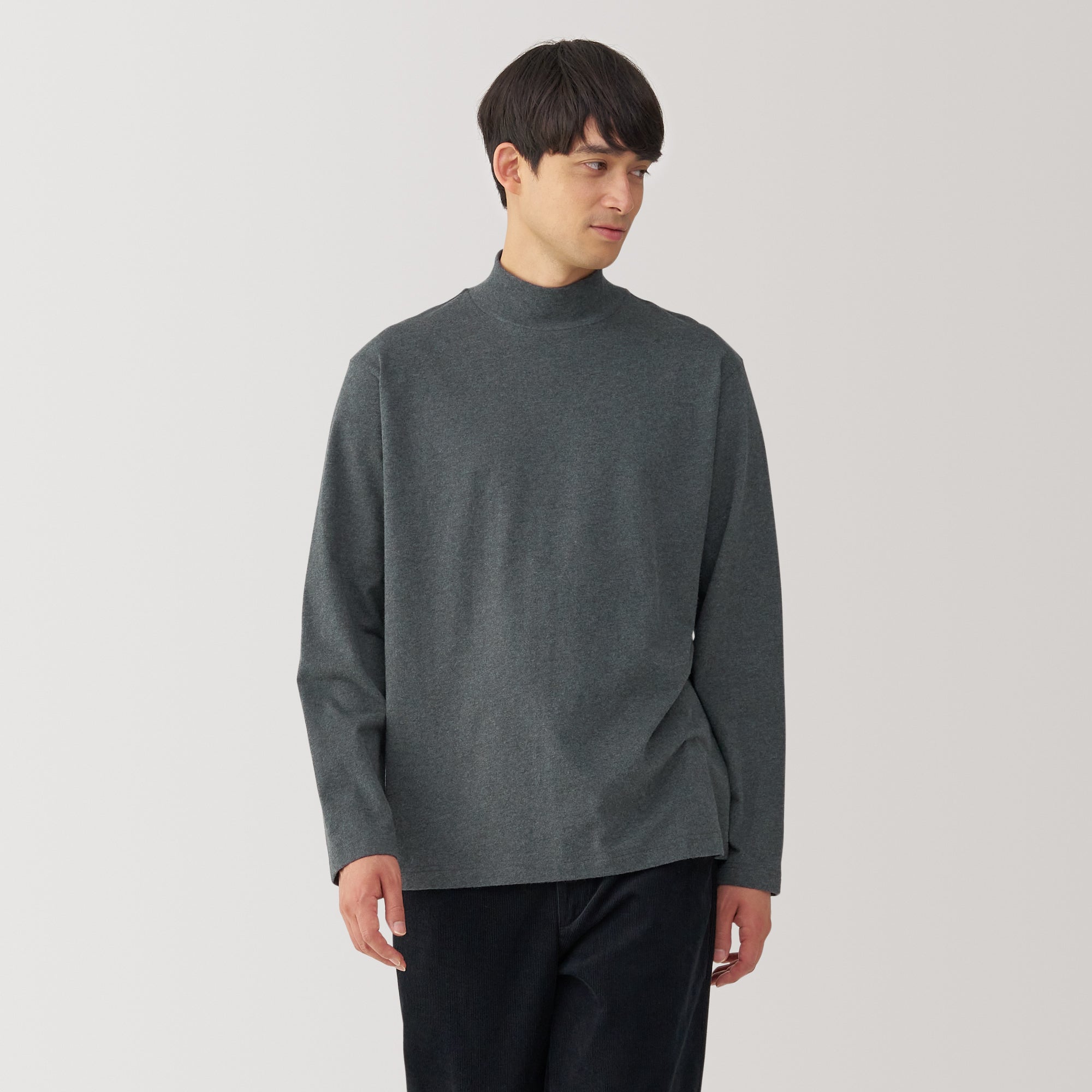  Men's Brushed High Neck Long Sleeve T-Shirt、mySite、sugarbowlscore