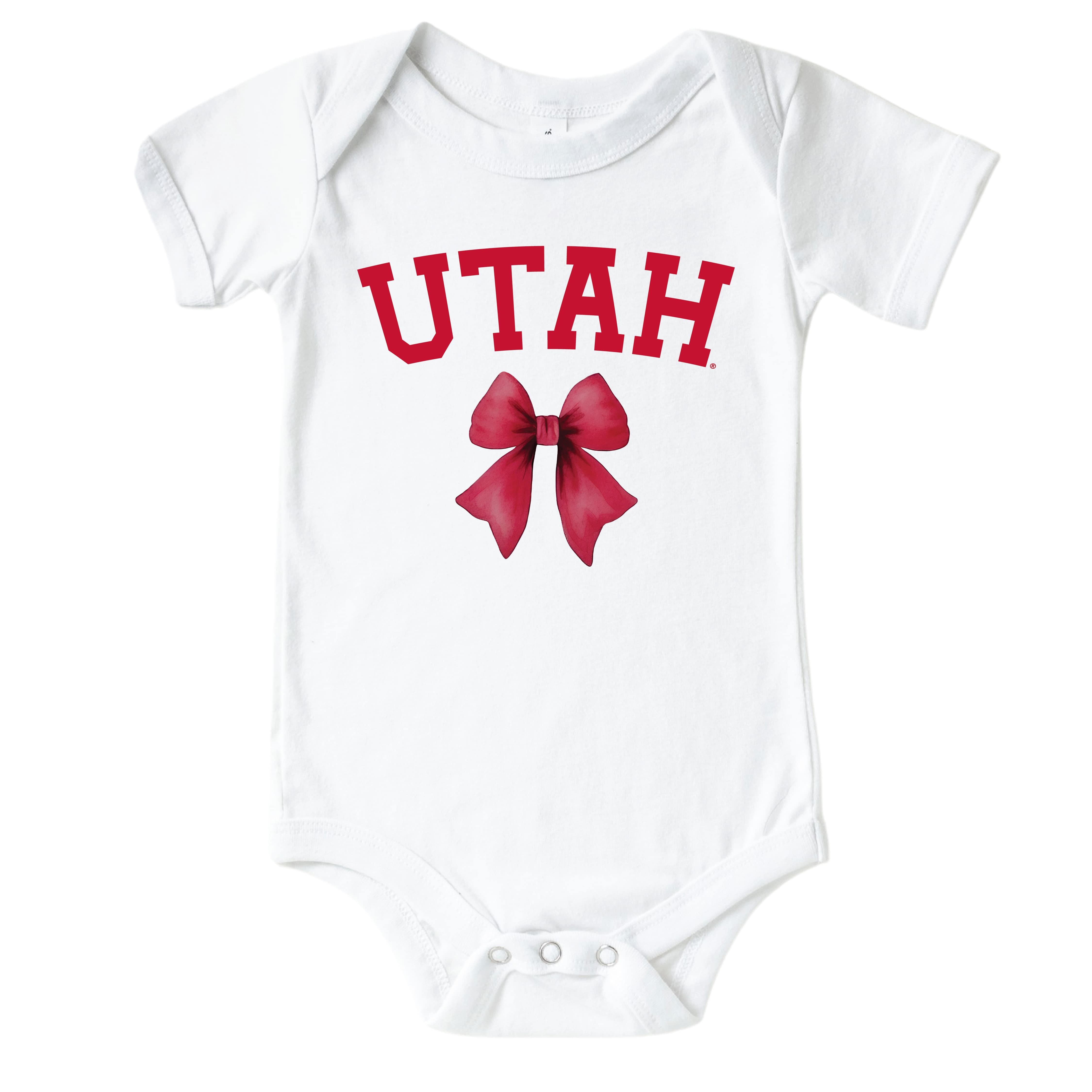  University of Utah | Footballs & Bows Graphic Bodysuit、mySite、layawaytickets