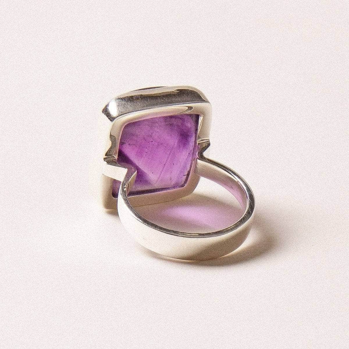 Amethyst Square Silver Gemstone Ring、mySite、hinf8tx79