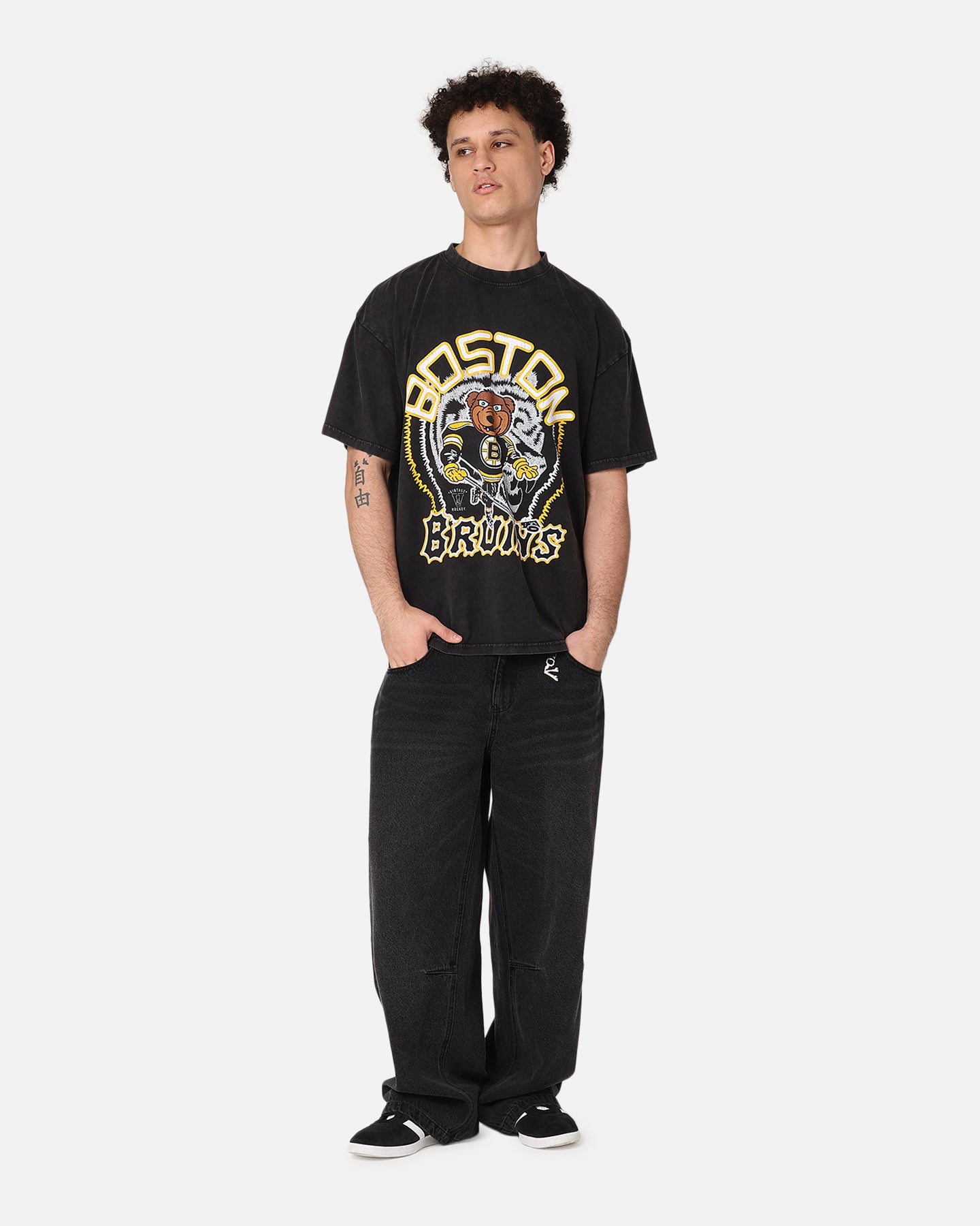 Culture Kings Boston Bruins Blades Heavy T-Shirt Black Acidwash、mySite、zt4zffjzw