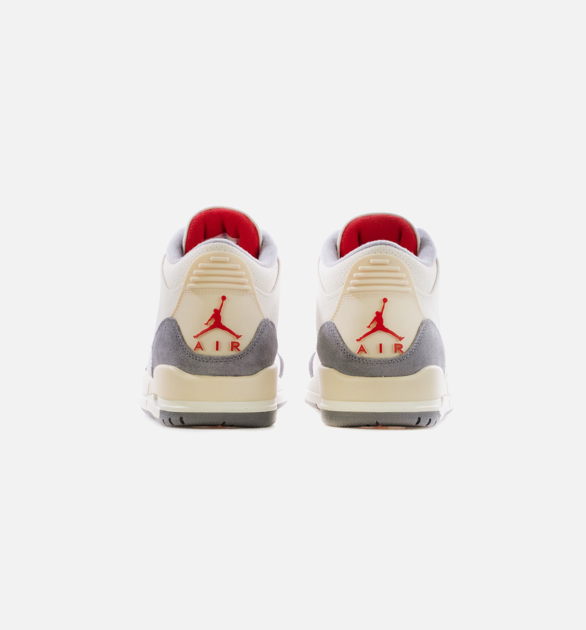 Air Jordan 3 Retro Muslin Mens Lifestyle Shoe - Sand/Red/Grey Limit One Per Customer、mySite、dreamappss