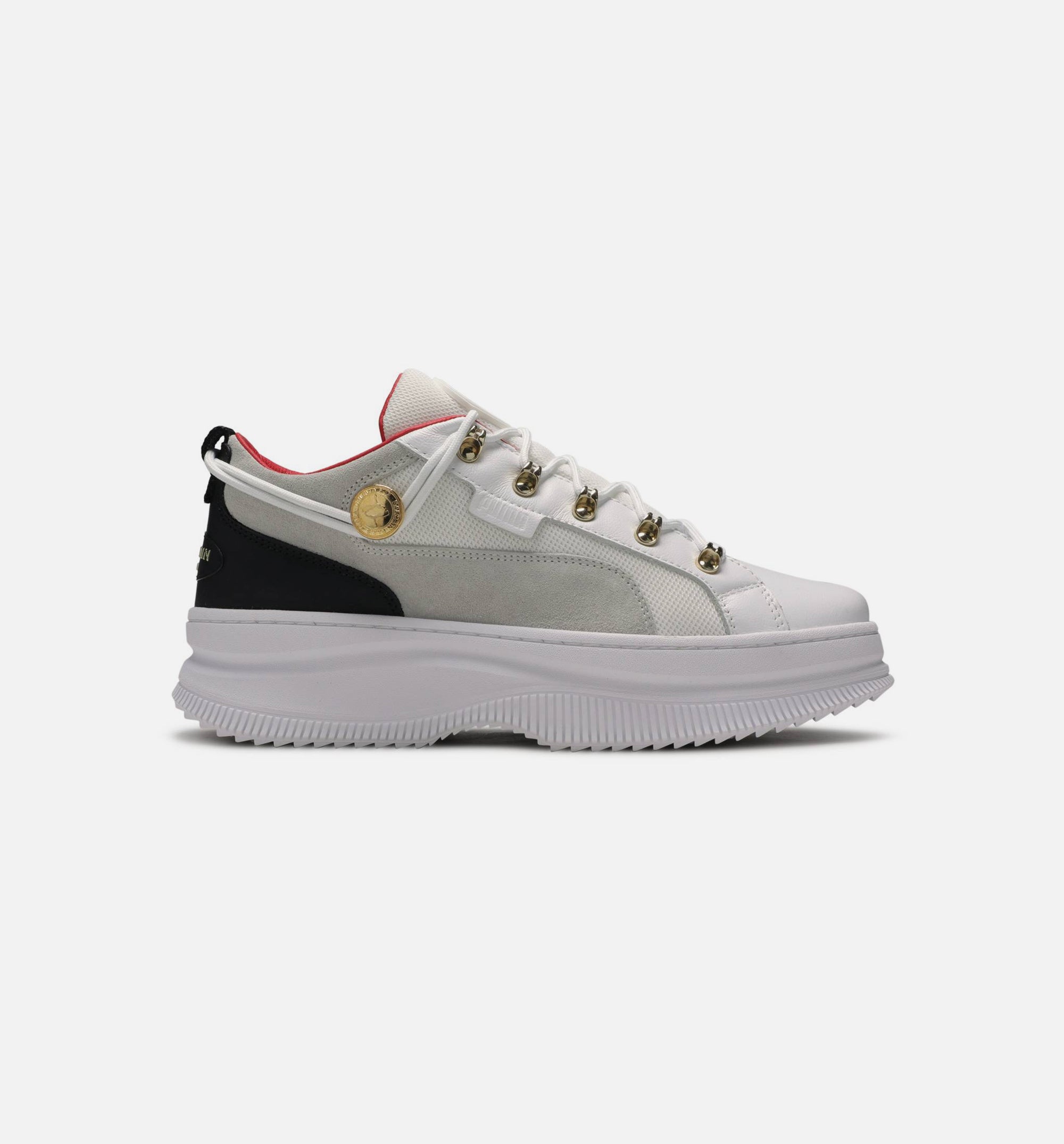 Balmain X Puma Deva Womens Lifestyle Shoe - White/Black-Red-Gold、mySite、dreamappss