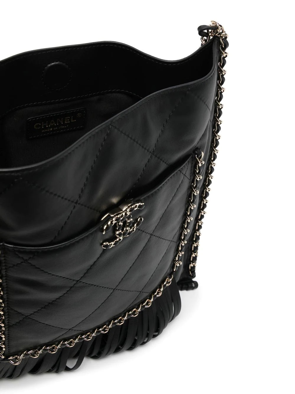 Black Leather Fringe Shopping Bag、mySite、garminoutage.com