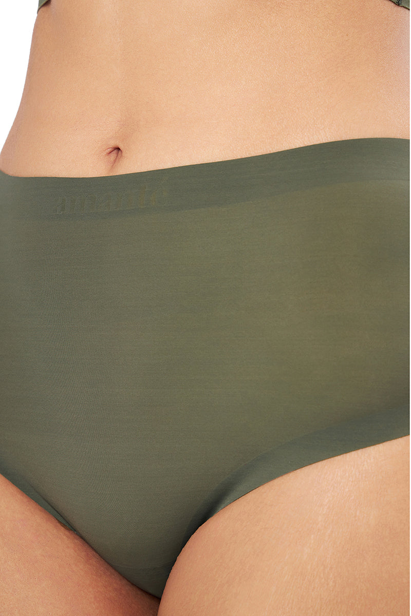  Vanish Solid High Rise Brief Seamless Panty - Slate Green、mySite、justintrudeaud
