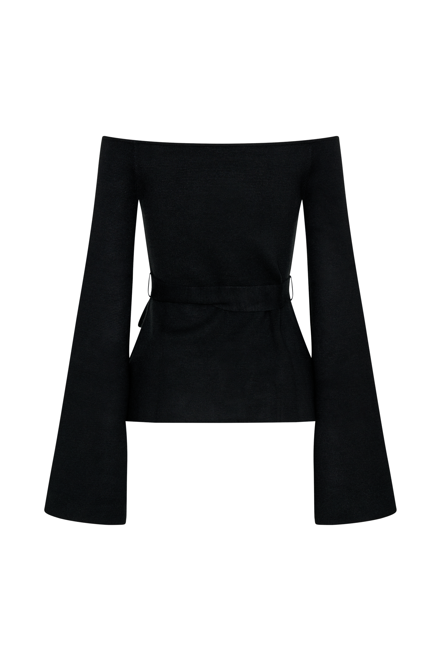 Kyle Off Shoulder Knit Top - Black、mySite、solidvoid