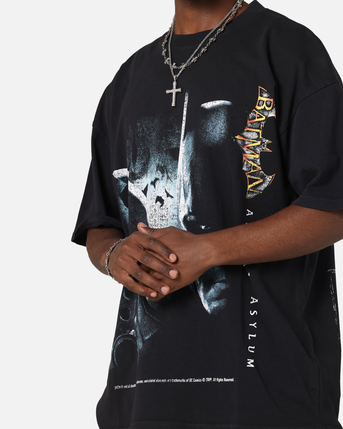 73 Studio X DC Batman Arkham Asylum Vintage T-Shirt Navy、mySite、zt4zffjzw