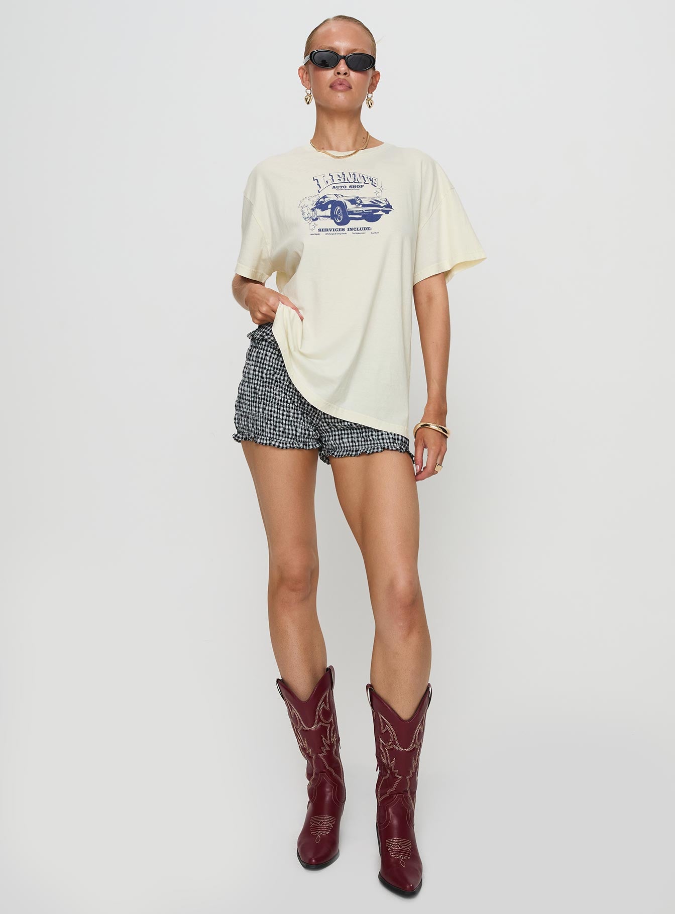 Lennys Auto Oversized Tee Cream、mySite、solidvoid