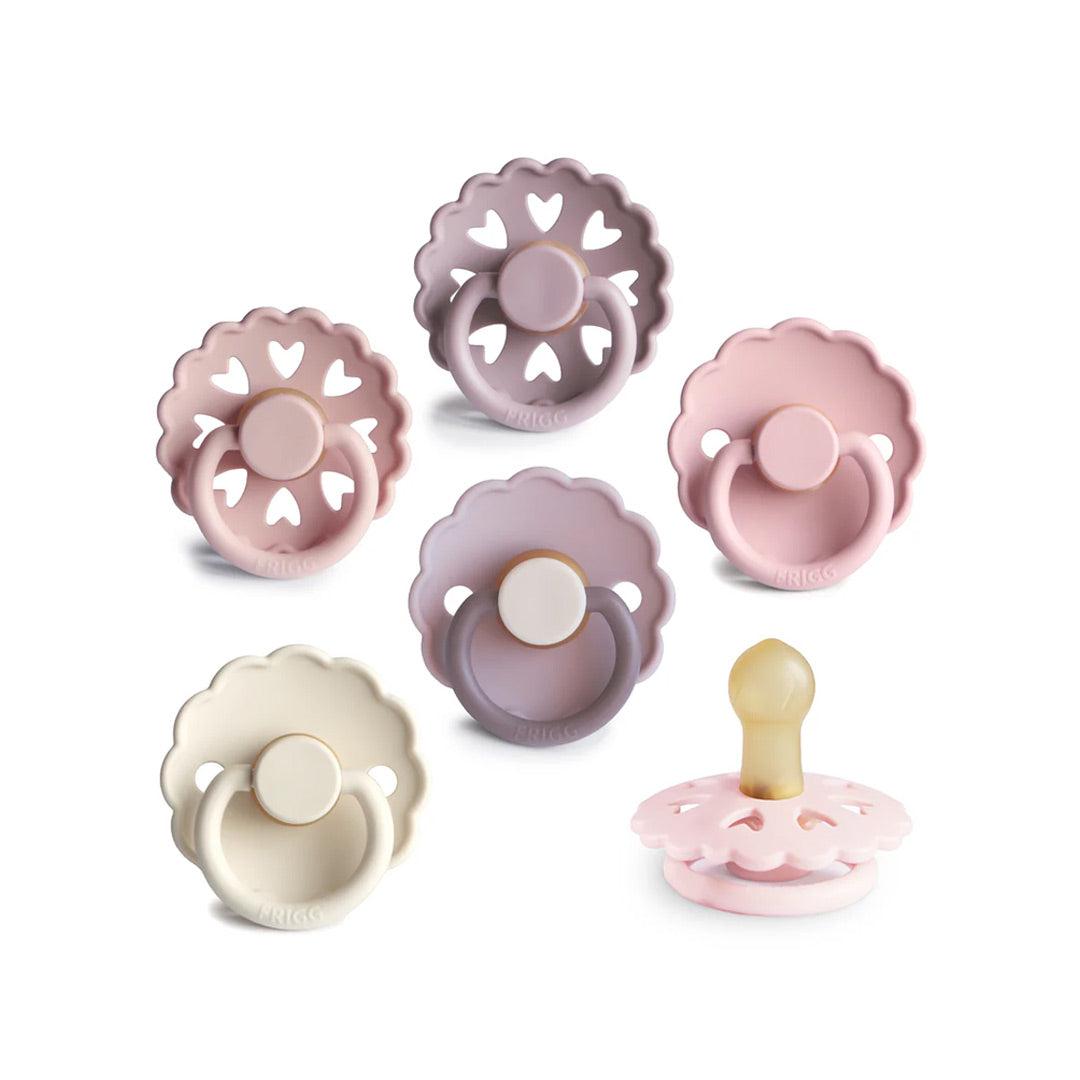  FRIGG Daisy Latex Pacifier - 6 Pack - Blooming Love、mySite、merchandisen