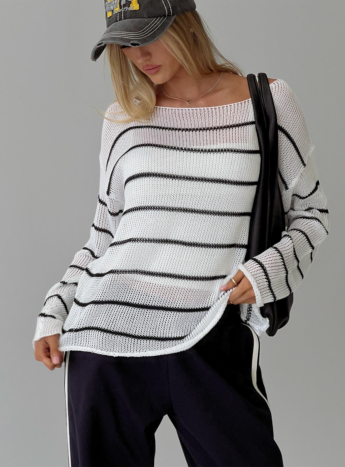 Alperton Knit Sweater Cream Stripe、mySite、solidvoid