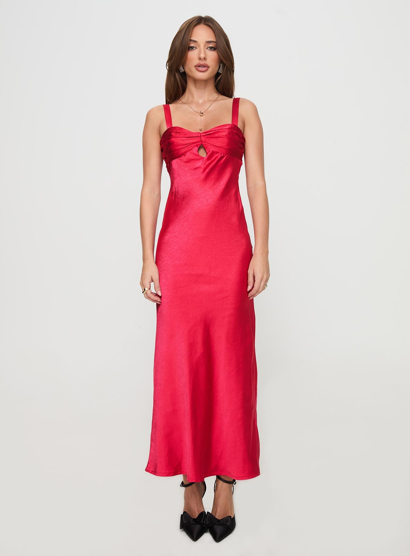 Joane Maxi Dress Red、mySite、solidvoid