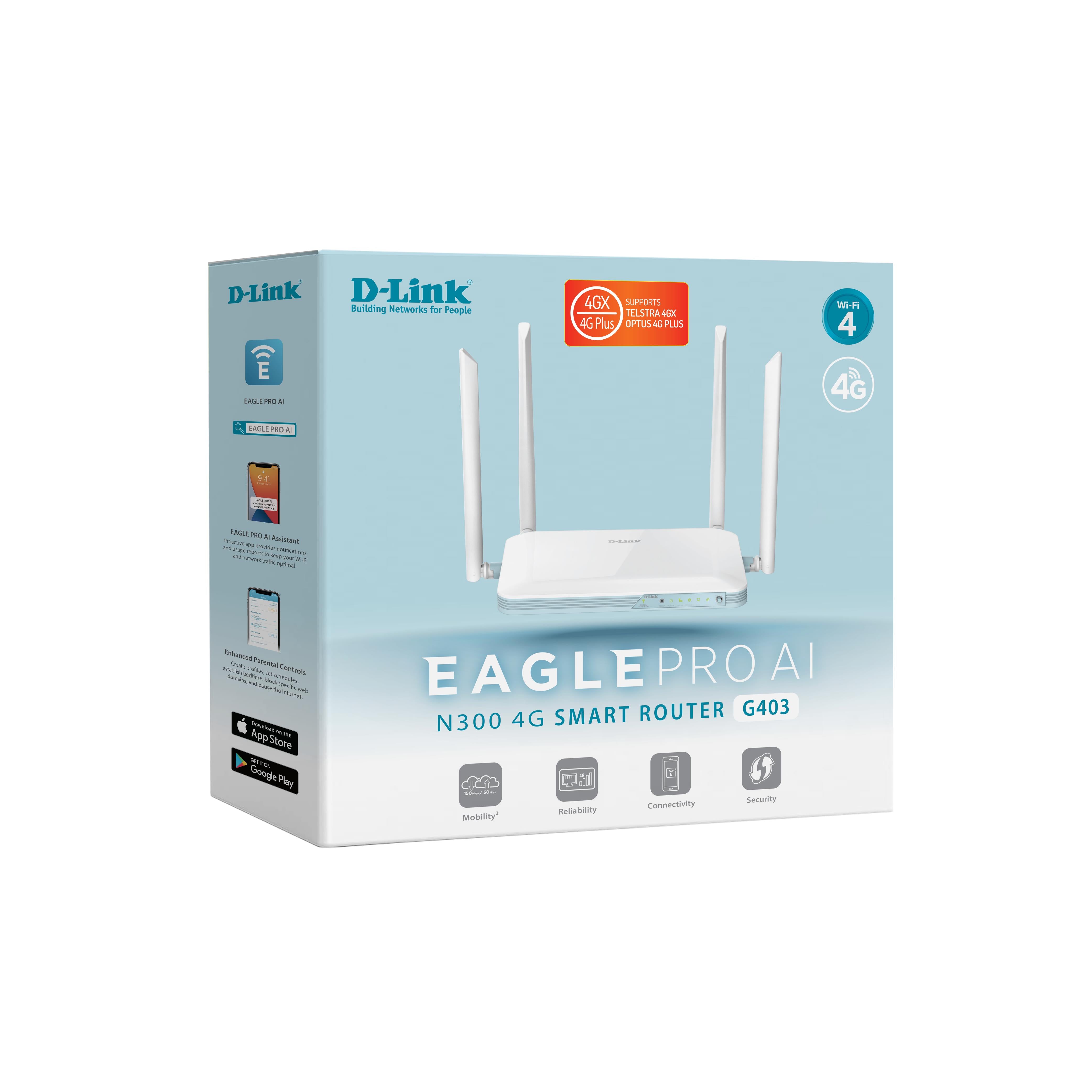 D-Link Eagle Pro AI N300 4G Smart Router、mySite、camillekostekn