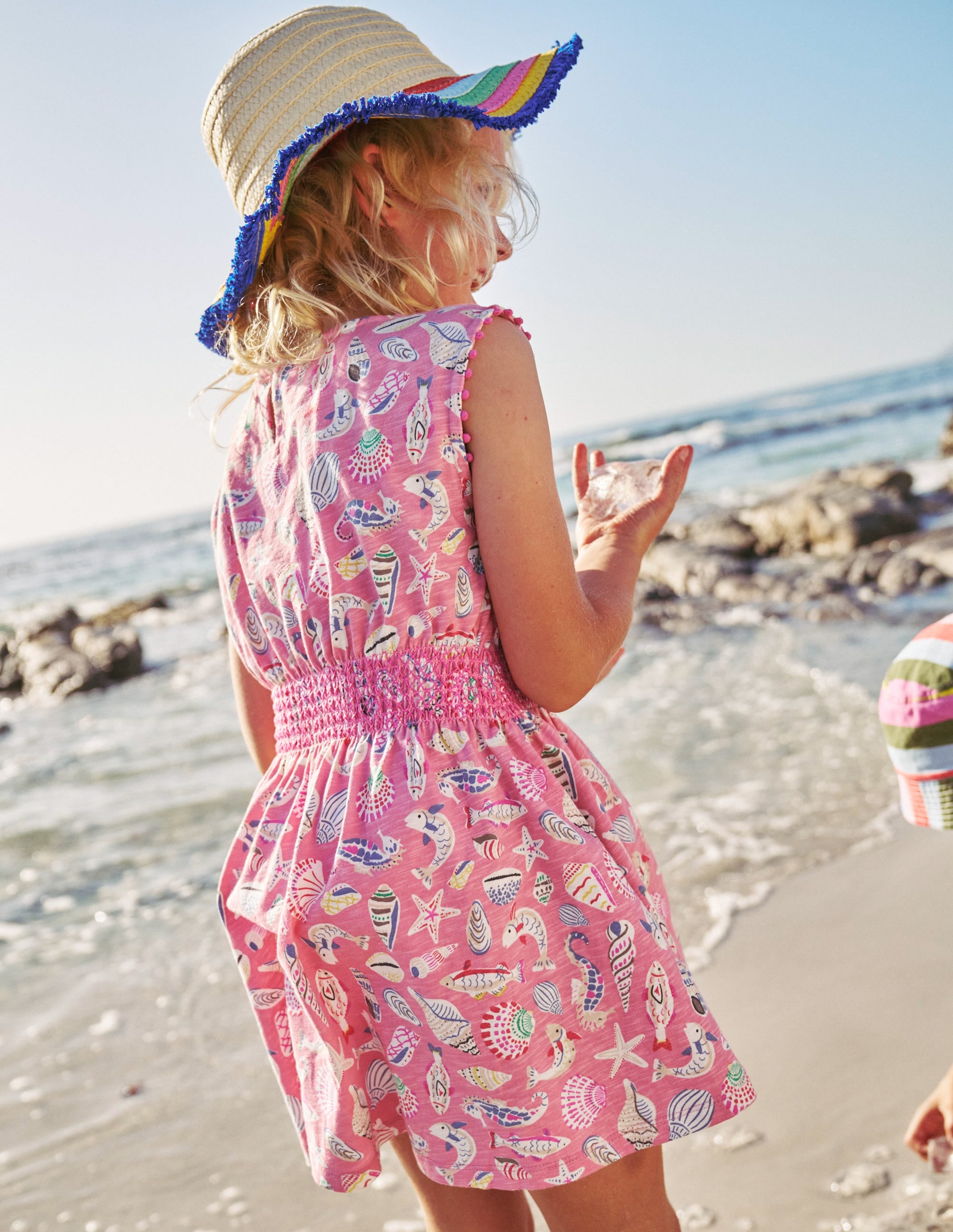  Shirred Waist Jersey Dress-Formica Pink Seashore、mySite、ashleygrahame