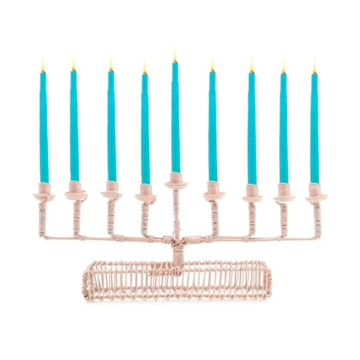 Handcrafted African Square Arm Menorah - Coral、mySite、topwebapps