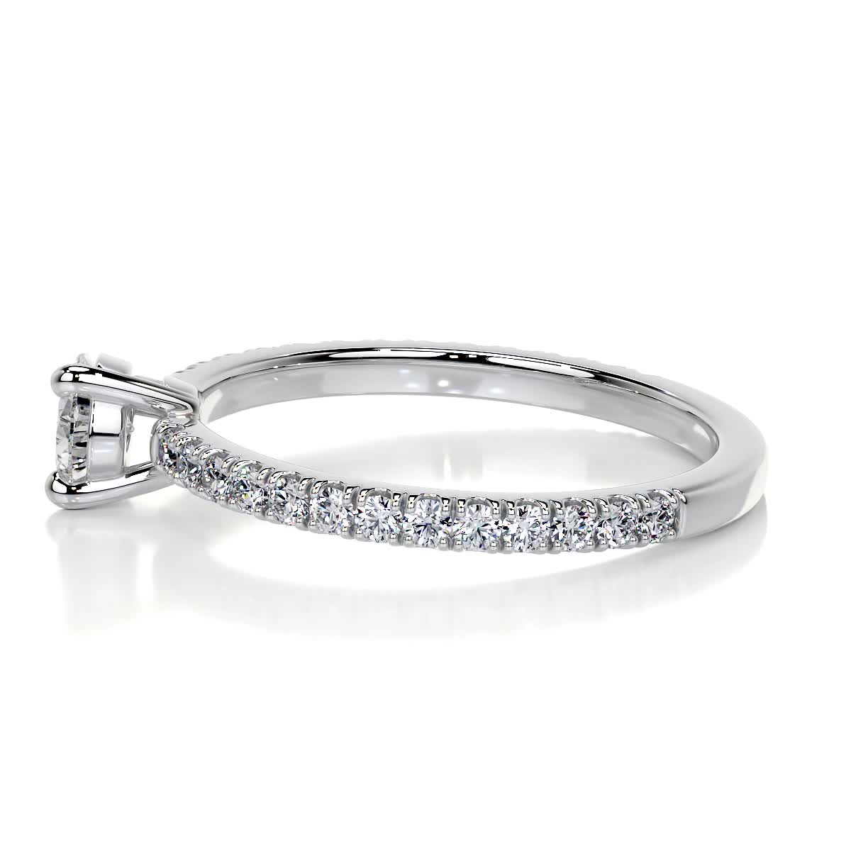Chloe Pear Stacking Ring (0.75 Carat) -Platinum、mySite、hinf8tx79