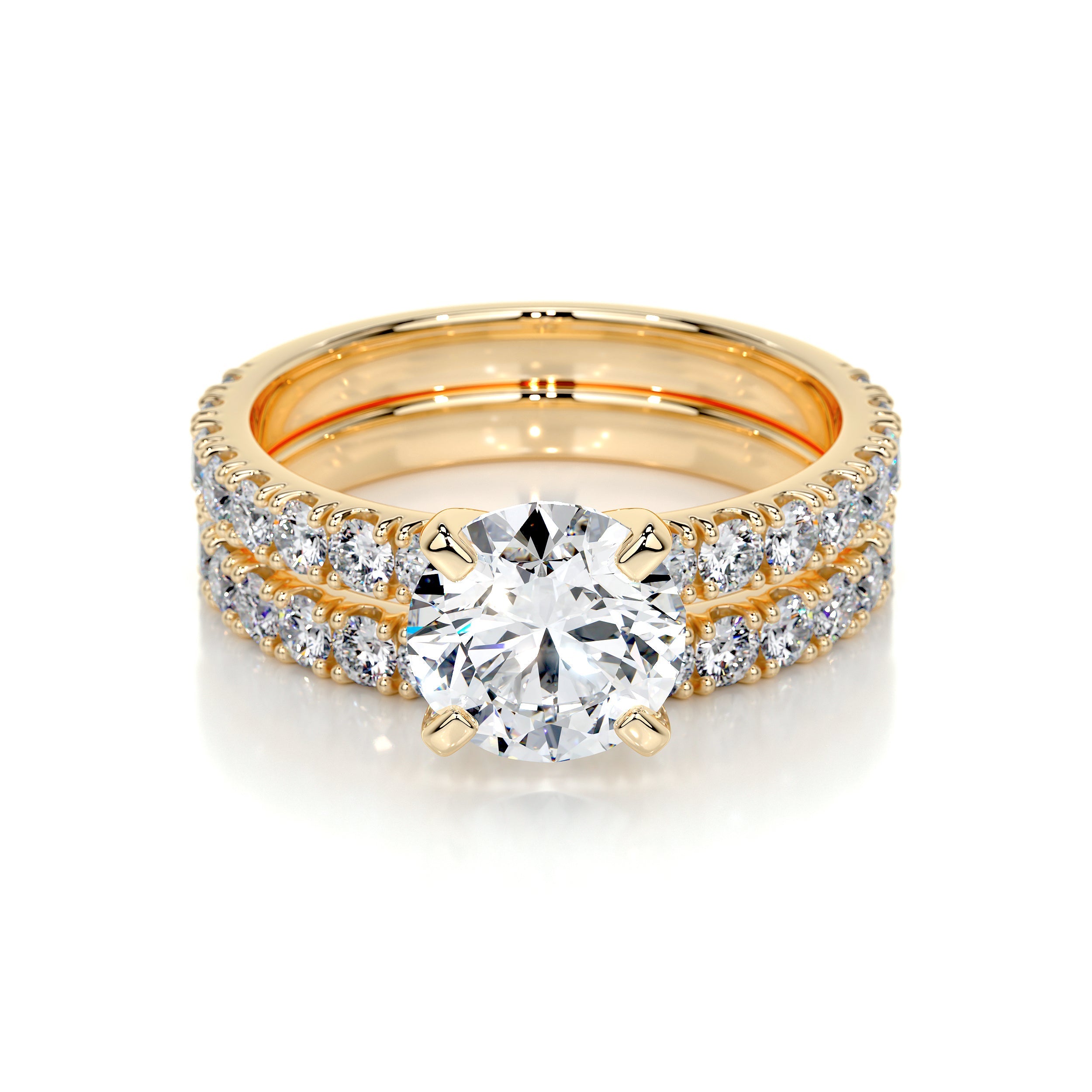Alison Lab Grown Diamond Bridal Set -18K Yellow Gold、mySite、hinf8tx79
