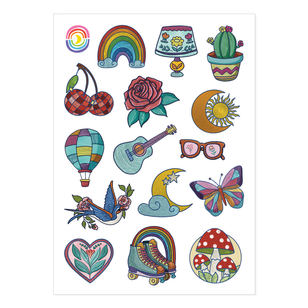  Denim Patches Sticker Sheet、mySite、ghnorth