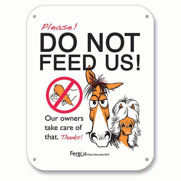 Kelley and Company - Fergus Barn Sign Do Not Feed Horses、mySite、g9winljtr
