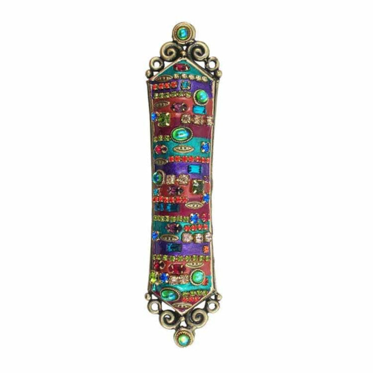 Swarovski Crystals Rainbow Mezuzah by Michal Golan、mySite、topwebapps