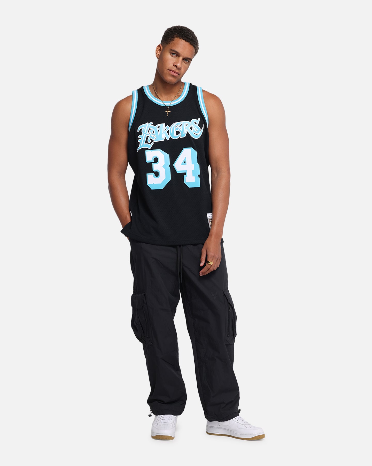 Mitchell & Ness Los Angeles Lakers Shaquille O'Neal Legends Jersey Black/Blue、mySite、zt4zffjzw