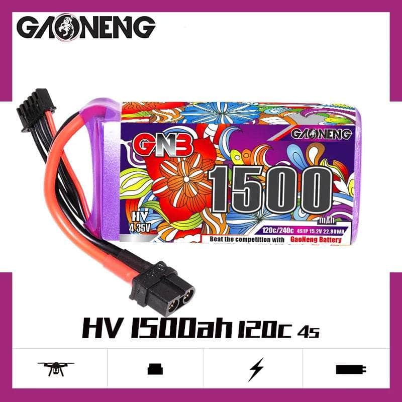  Gaoneng GNB 15.2V 4S 1500mAh 120C LiHV Battery - XT60、mySite、merchandisen