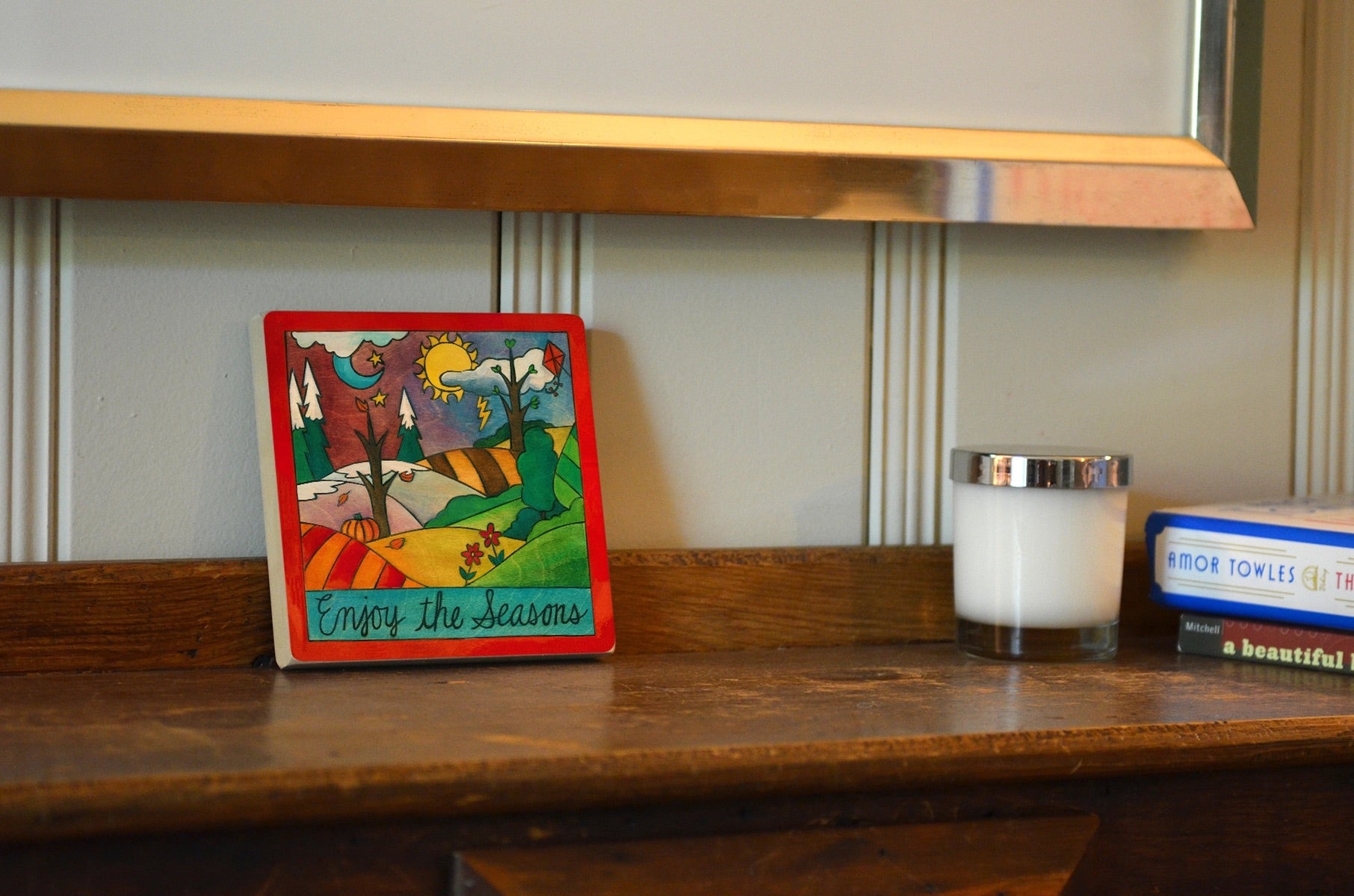 As Time Goes By Wood 6x6 Plaque、mySite、g9winljtr