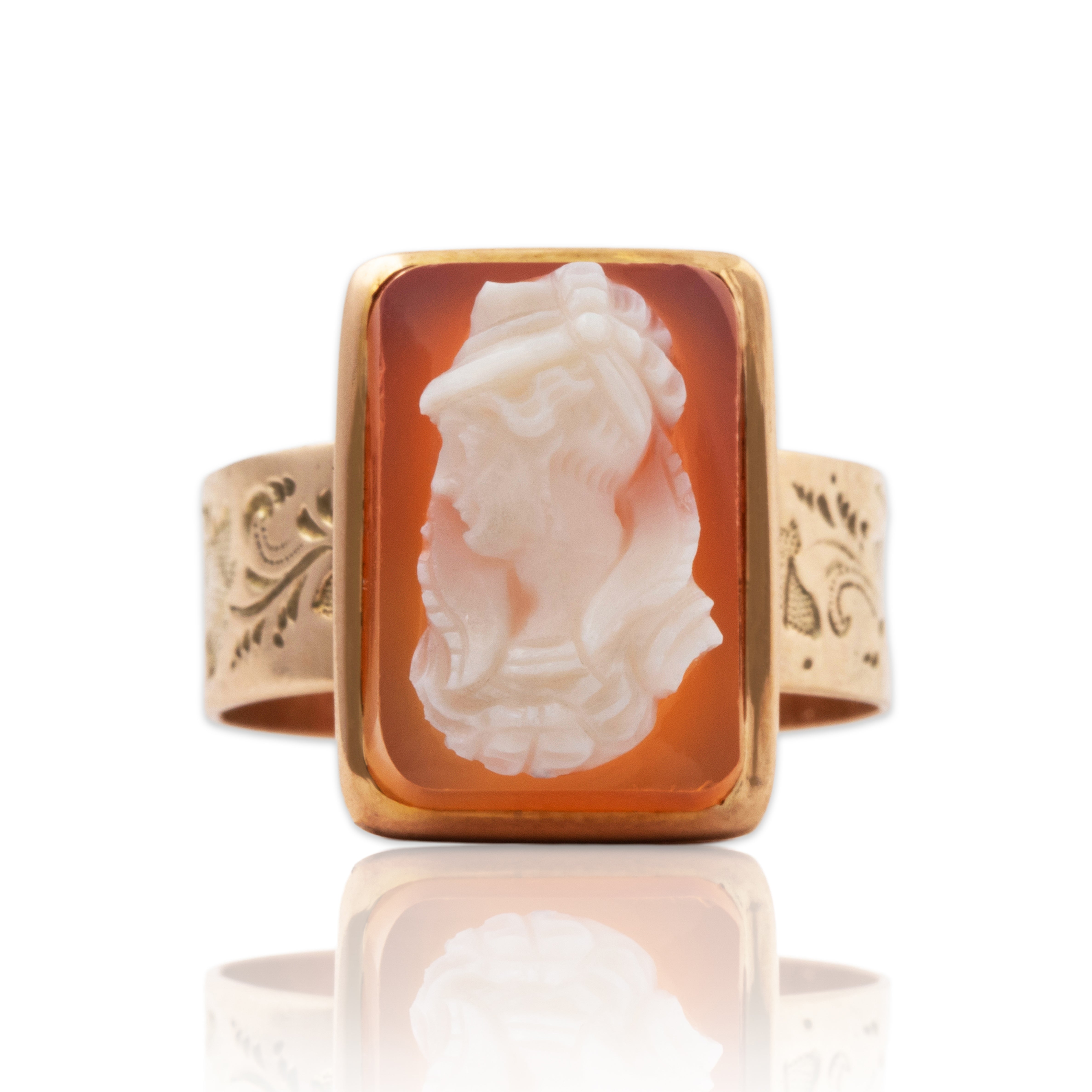 Antique Victorian 14k Yellow Gold Hardstone Cameo Ring 6.50、mySite、hinf8tx79