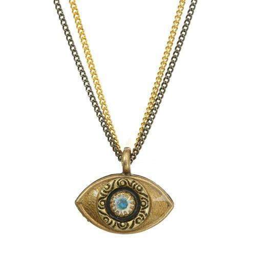 Michal Golan Gold Evil Eye Double Strand Necklace、mySite、topwebapps