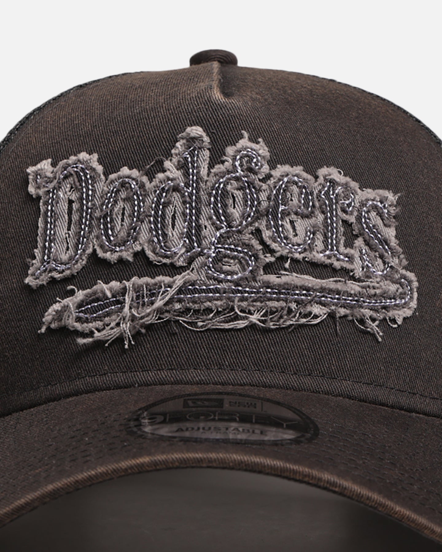 New Era Los Angeles Dodgers 'Washed Fray' 9FORTY A-Frame Trucker Snapback Washed Grey、mySite、zt4zffjzw