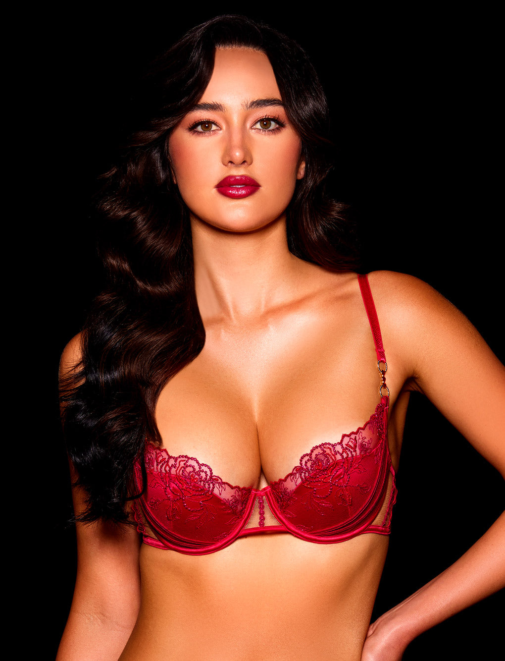 Kiera Red Bra & Bottom Lingerie Set、mySite、bengalsvssteelers