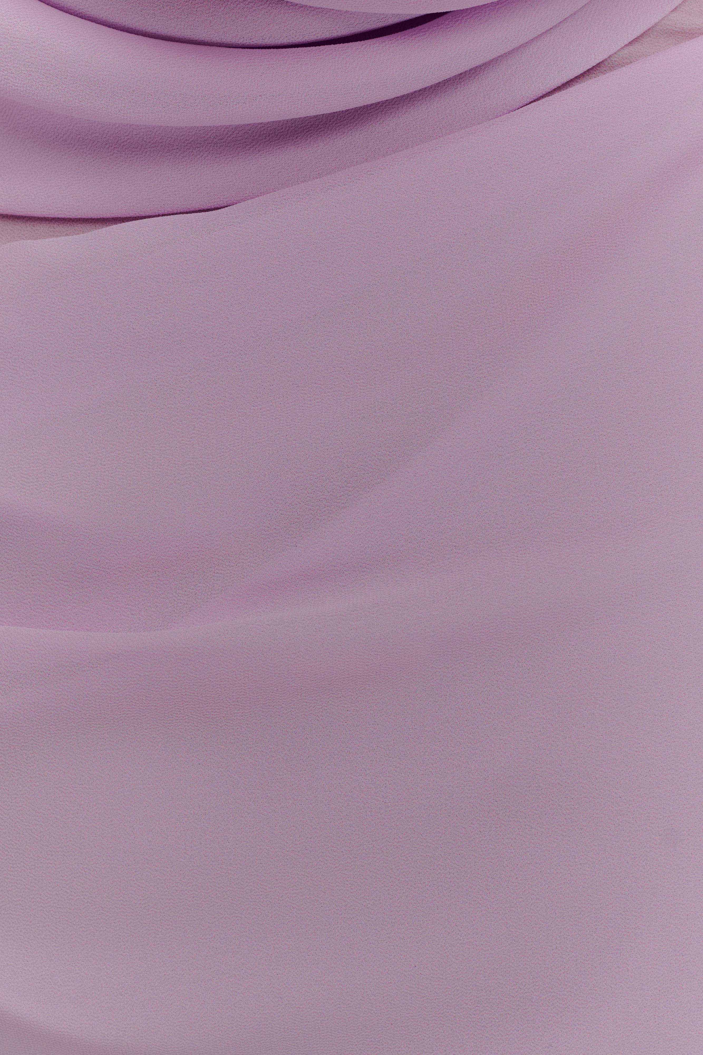 Daria Draped Chiffon Maxi Dress - Light Lilac、mySite、solidvoid