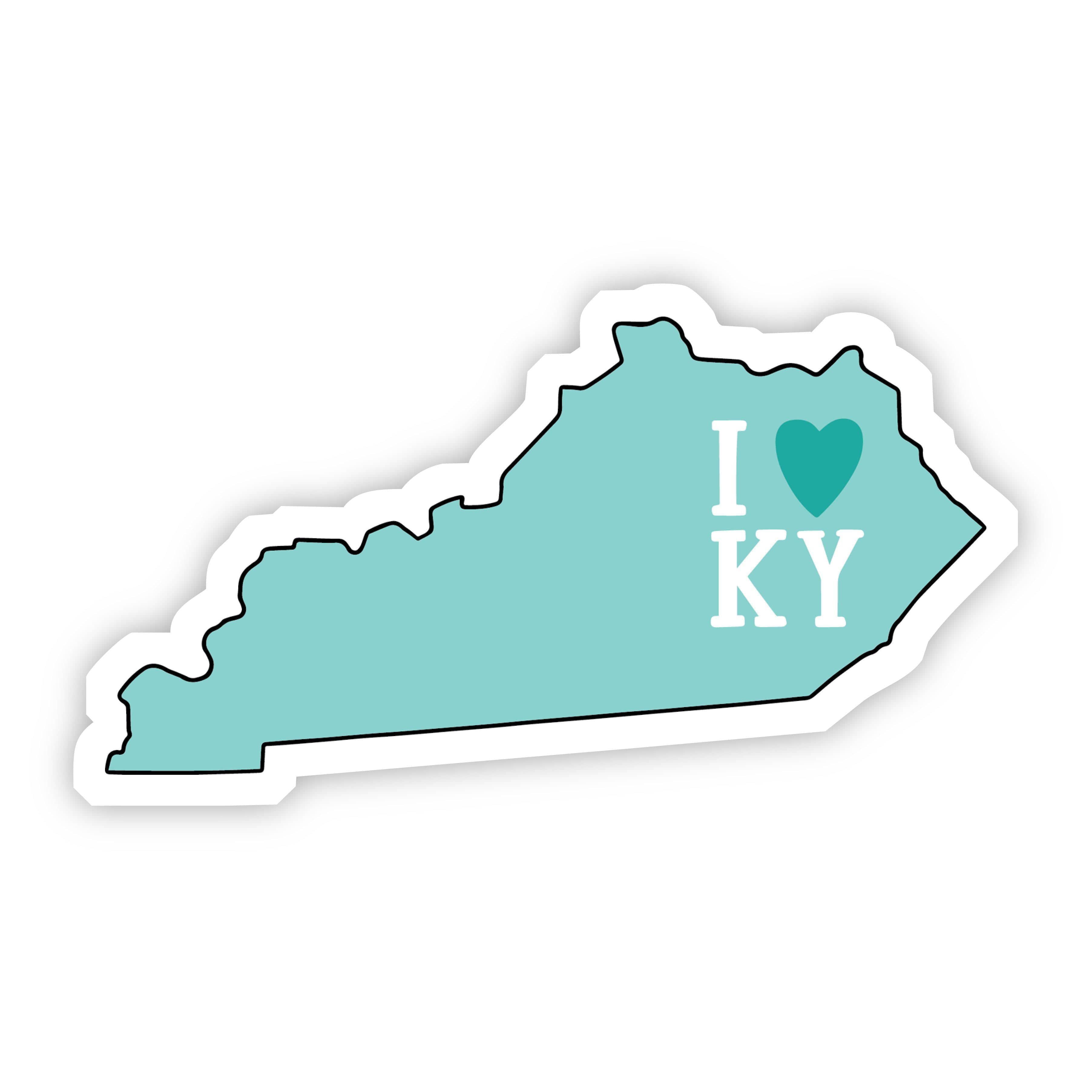  I Love Kentucky Teal Sticker、mySite、elrpsem3k