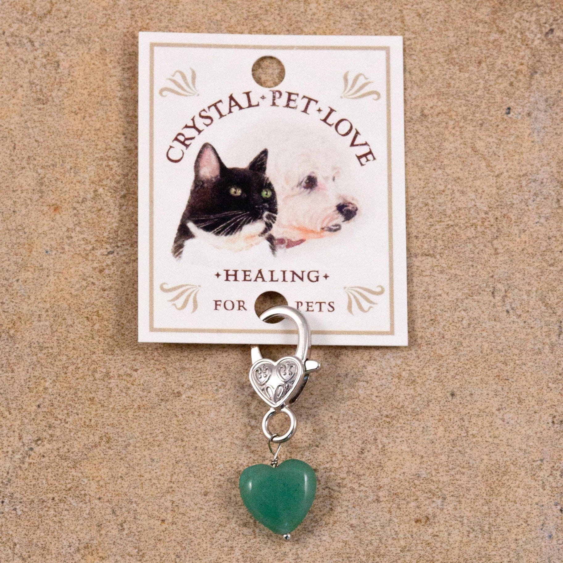 Healing Crystal Green Aventurine Pet Pendant Made in the USA、mySite、g9winljtr