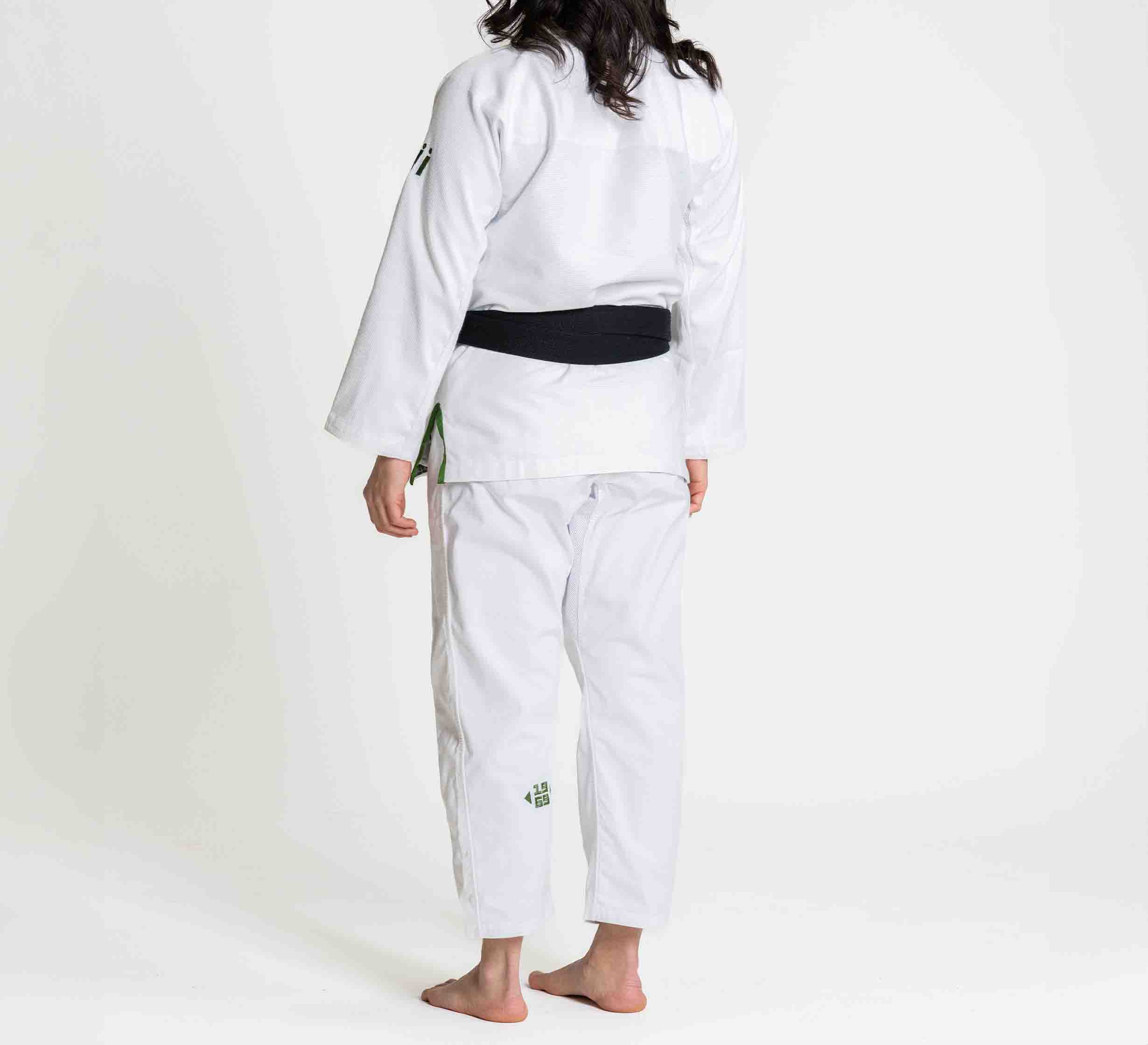 Womens Flow-Tech BJJ Gi White/Green、mySite、gigharbornorthrealestate