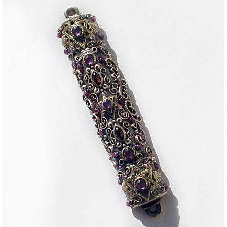Michal Golan Amethyst and Garnet Mezuzah、mySite、topwebapps