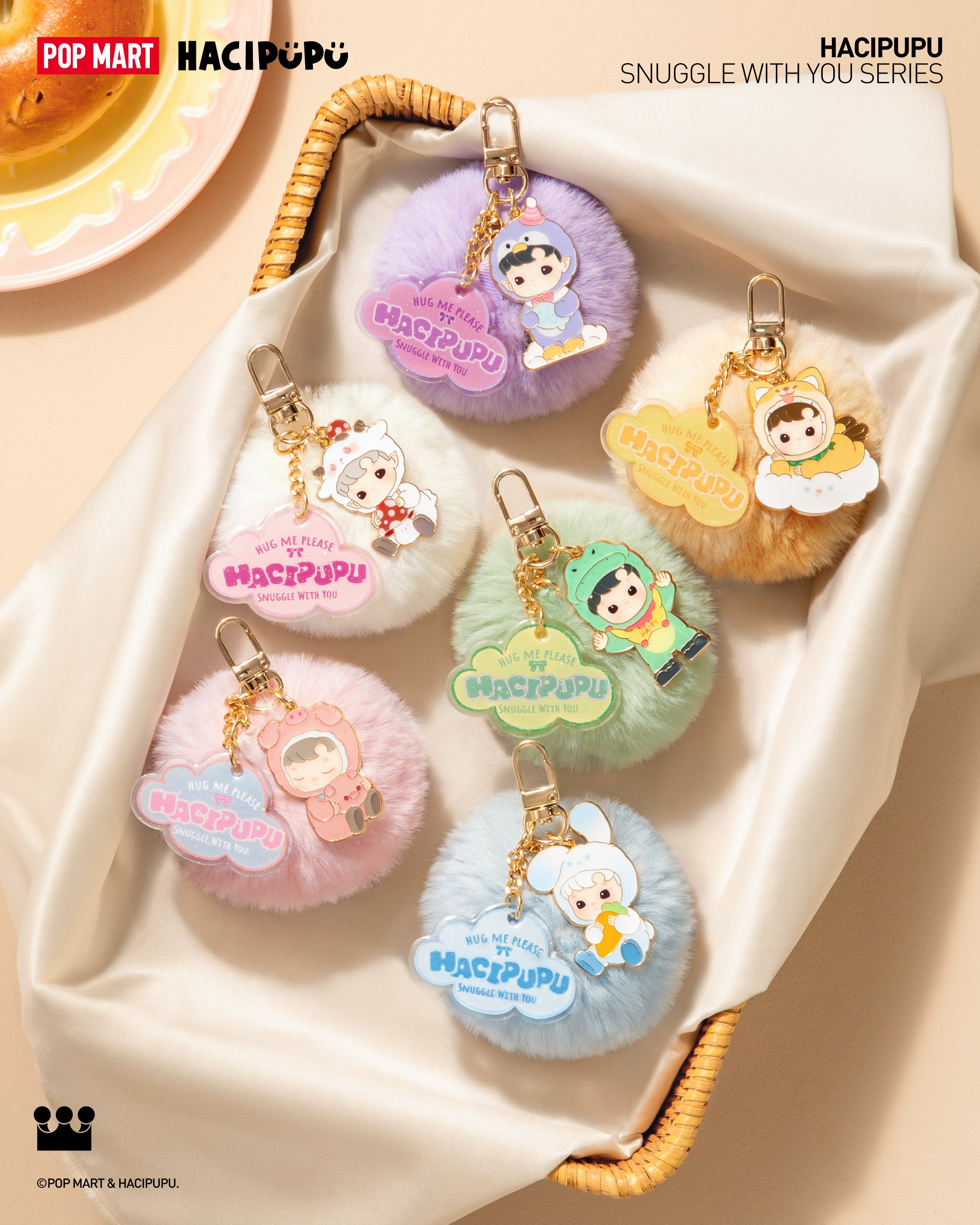  POP MART HACIPUPU Snuggle With You Series-Pendant Blind Box、mySite、greenlandpopulation