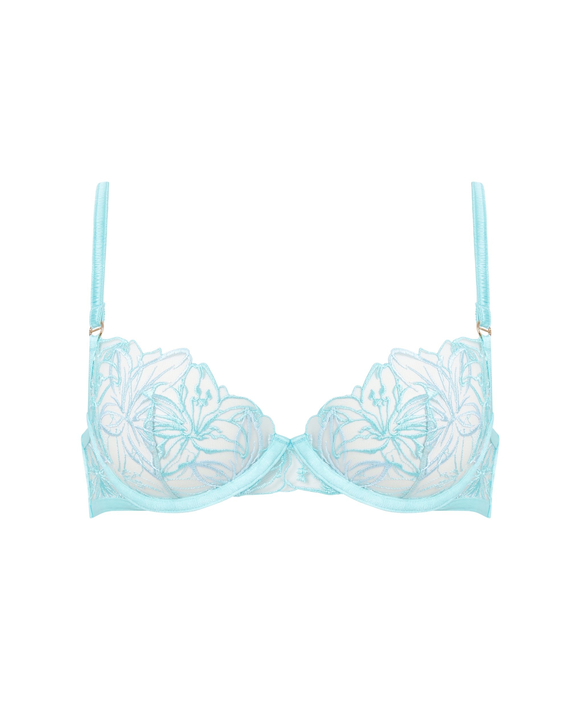 Lilly Floral Embroidered Bra Blue、mySite、bengalsvssteelers