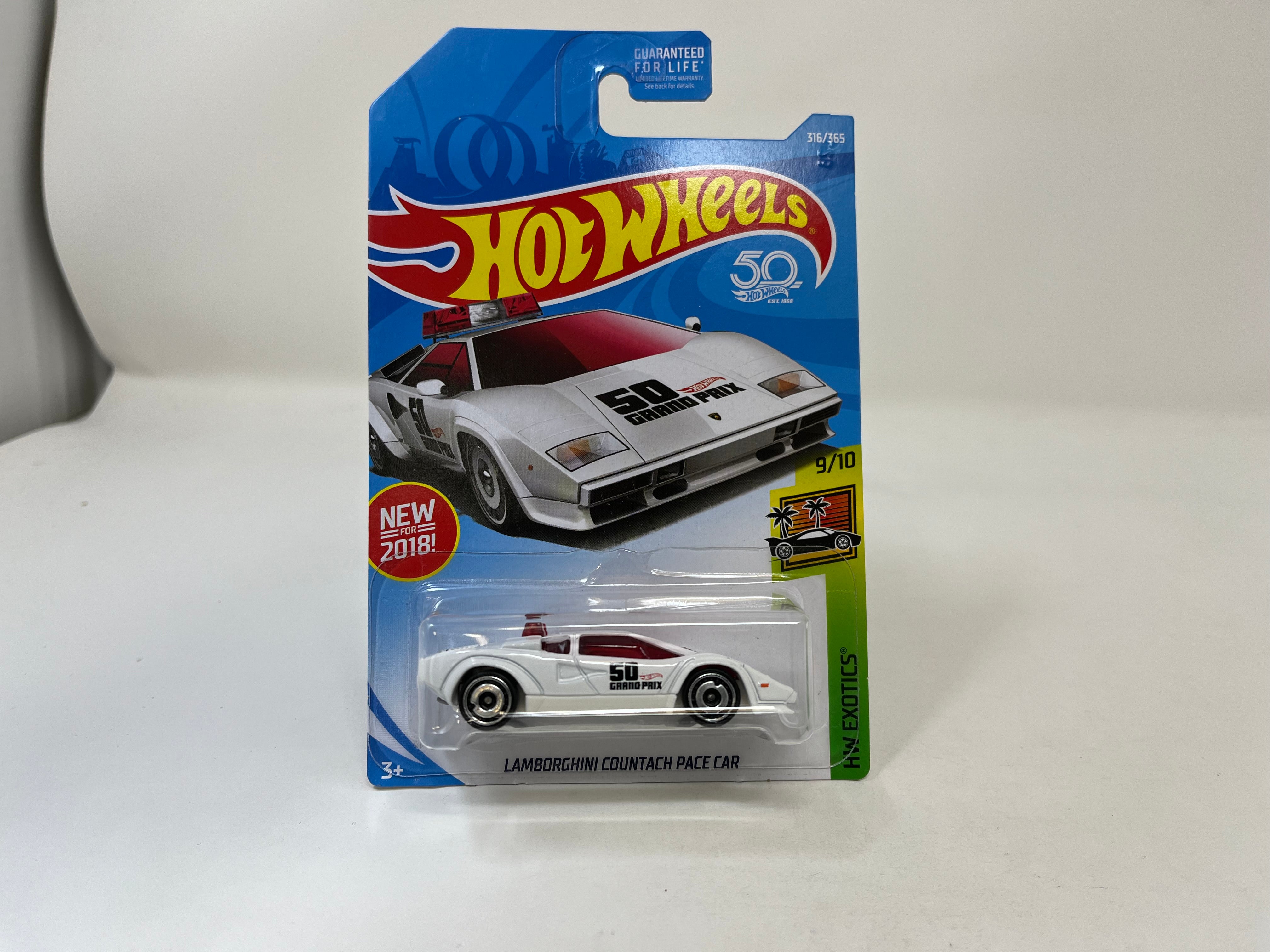 Lamborghini Countach Pace Car #316 * White * 2018 Hot Wheels 50th Anniversary、mySite、hgirdovlk