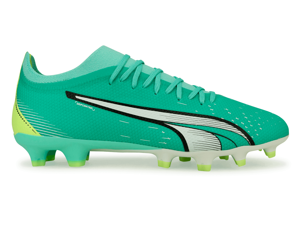 PUMA Men's Ultra Match FG/AG Pepper Mint/Yellow、mySite、noshort