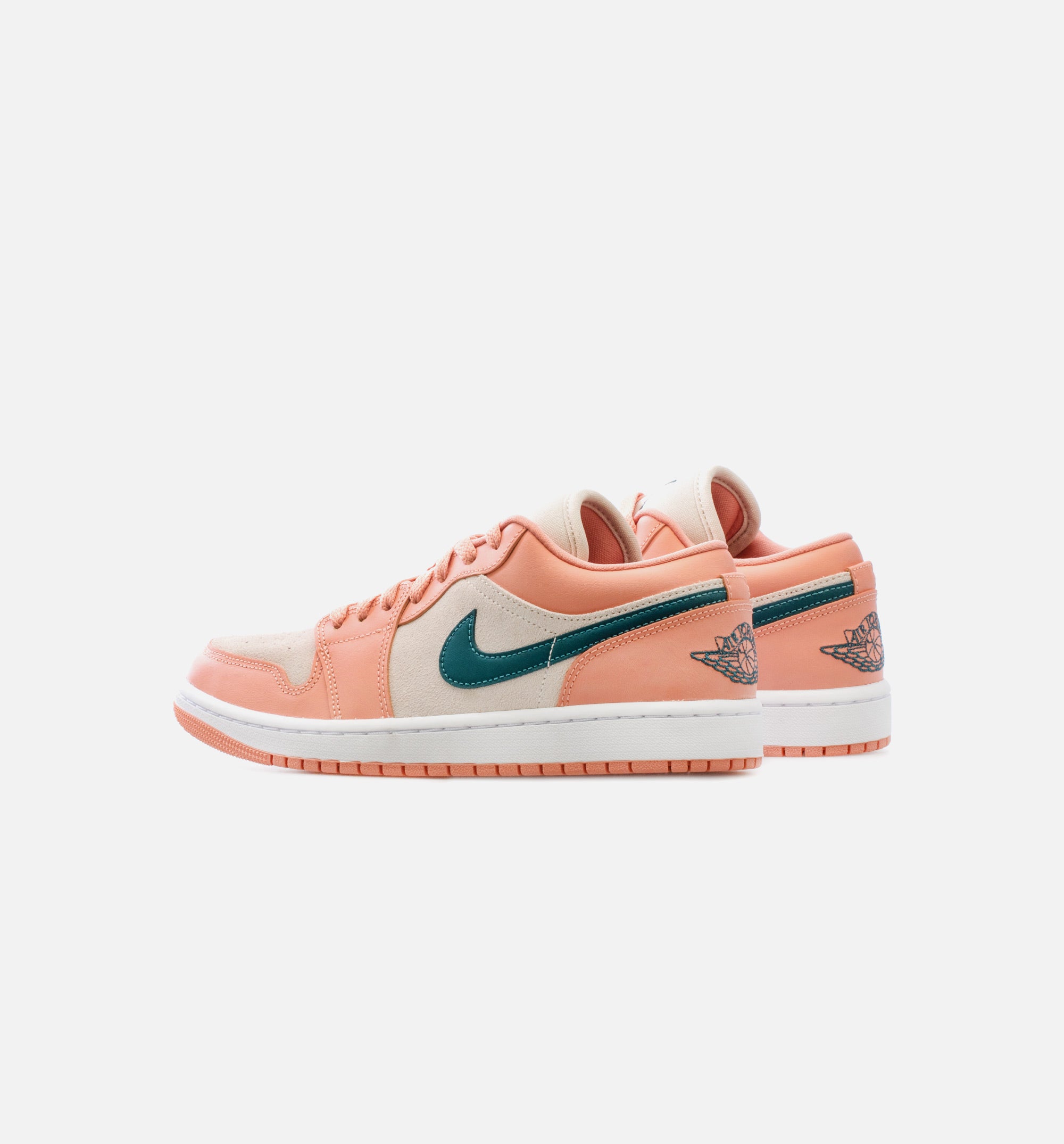 Air Jordan 1 Low Light Madder Root Womens Lifestyle Shoe - Light Madder Root/Dark Teal Green、mySite、dreamappss