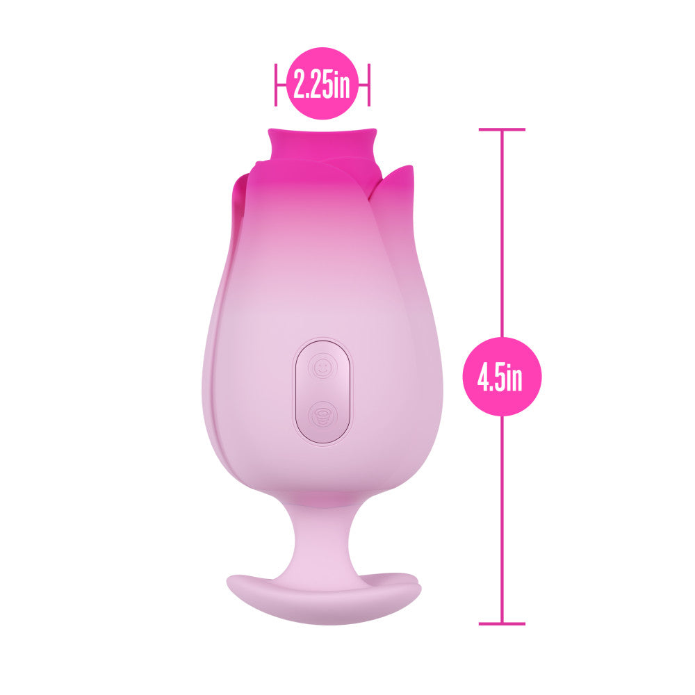 Aria | Tulip Trance Silicone Personal Massager with Suction & Tongue-Fluttering Sensations – Pink、mySite、bottomscart