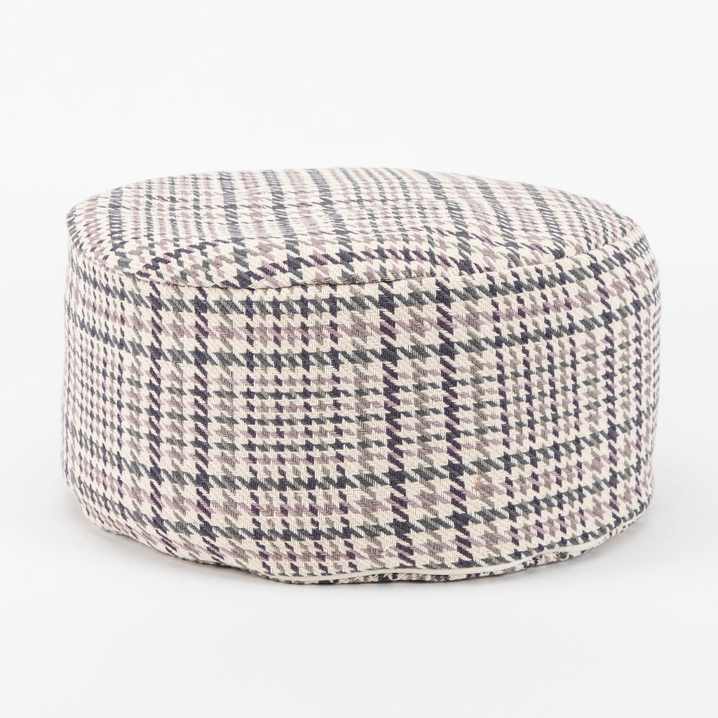 Houndstooth Plaid Buckwheat Hull Zafu - COVER ONLY、mySite、topwebapps