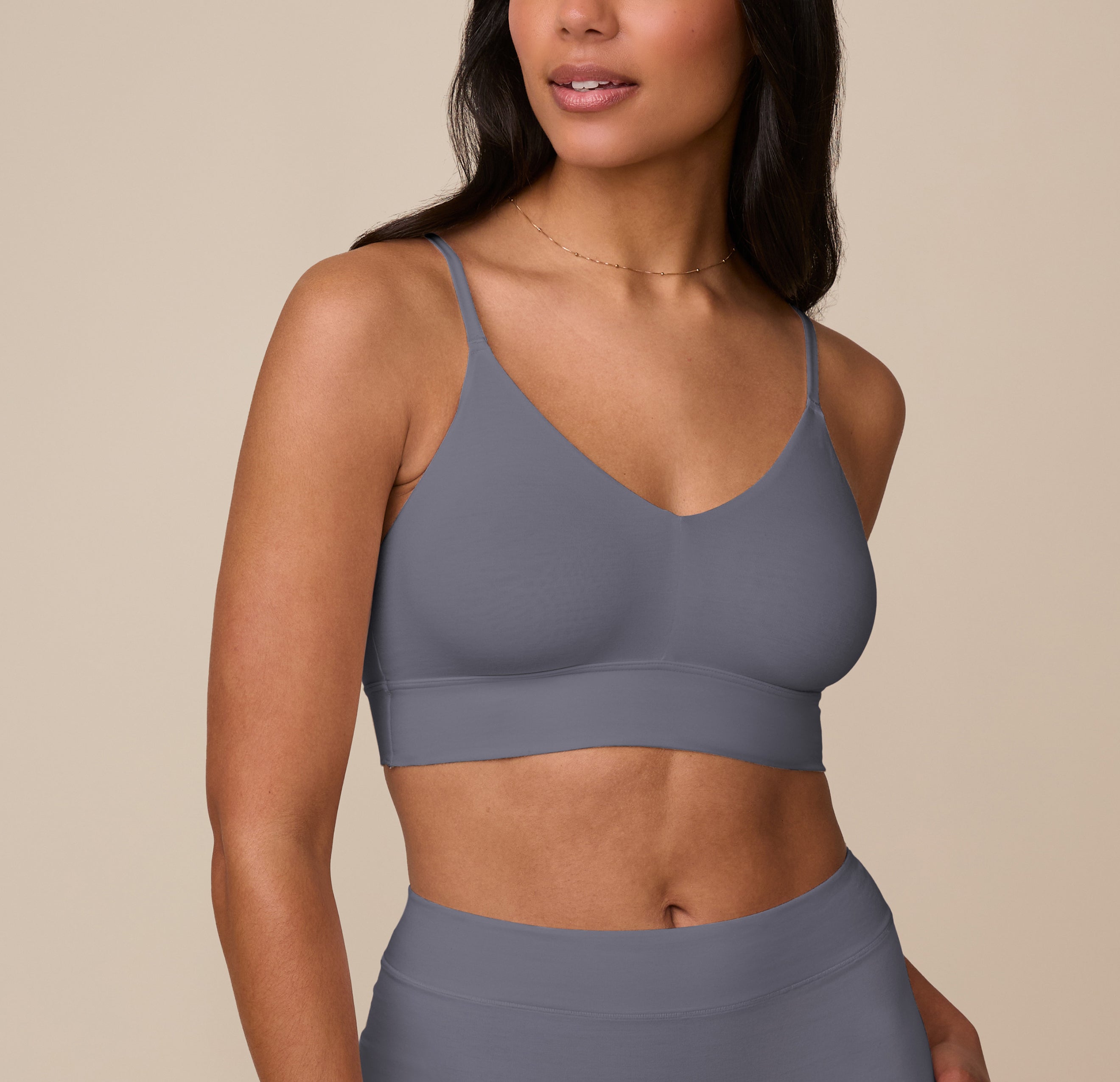 Cloud Cotton Triangle Bralette - Slate、mySite、bengalsvssteelers