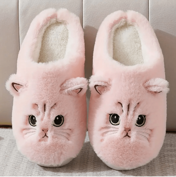 Plush Cat Slippers Super Soft & Comfortable、mySite、g9winljtr