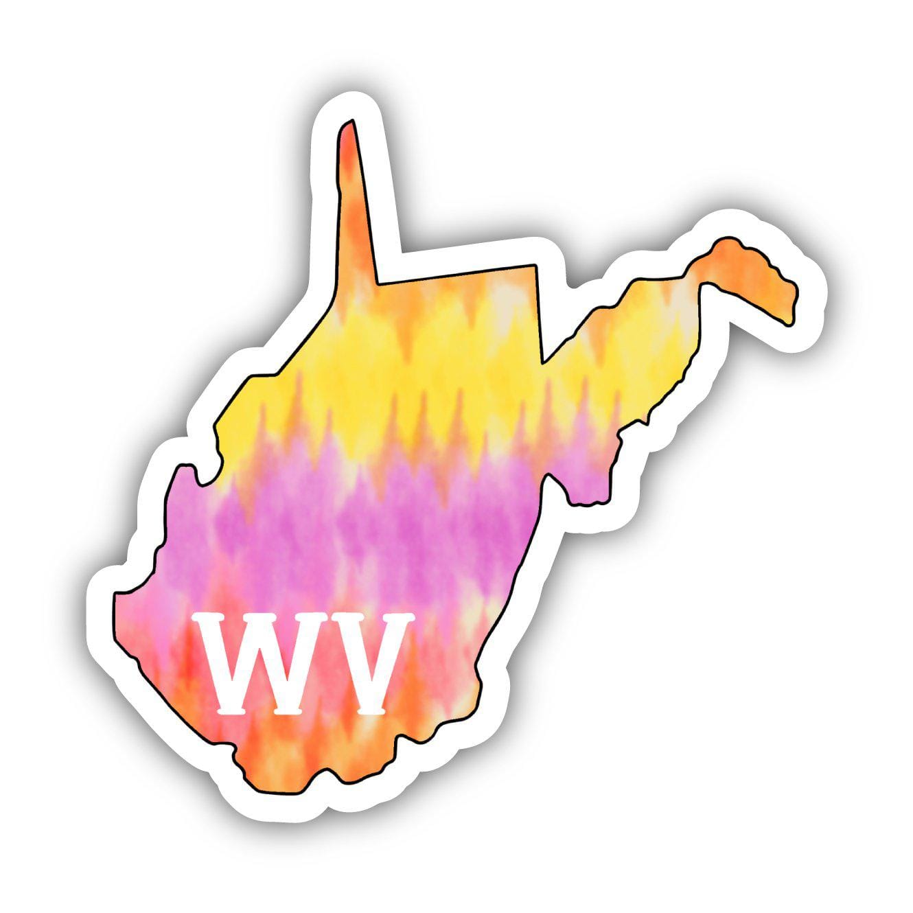  West Virginia Tie Dye Stripes Sticker、mySite、elrpsem3k