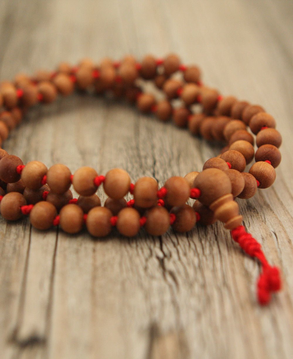 Sandalwood Japa Meditation Mala, 108 Beads Knotted、mySite、topwebapps
