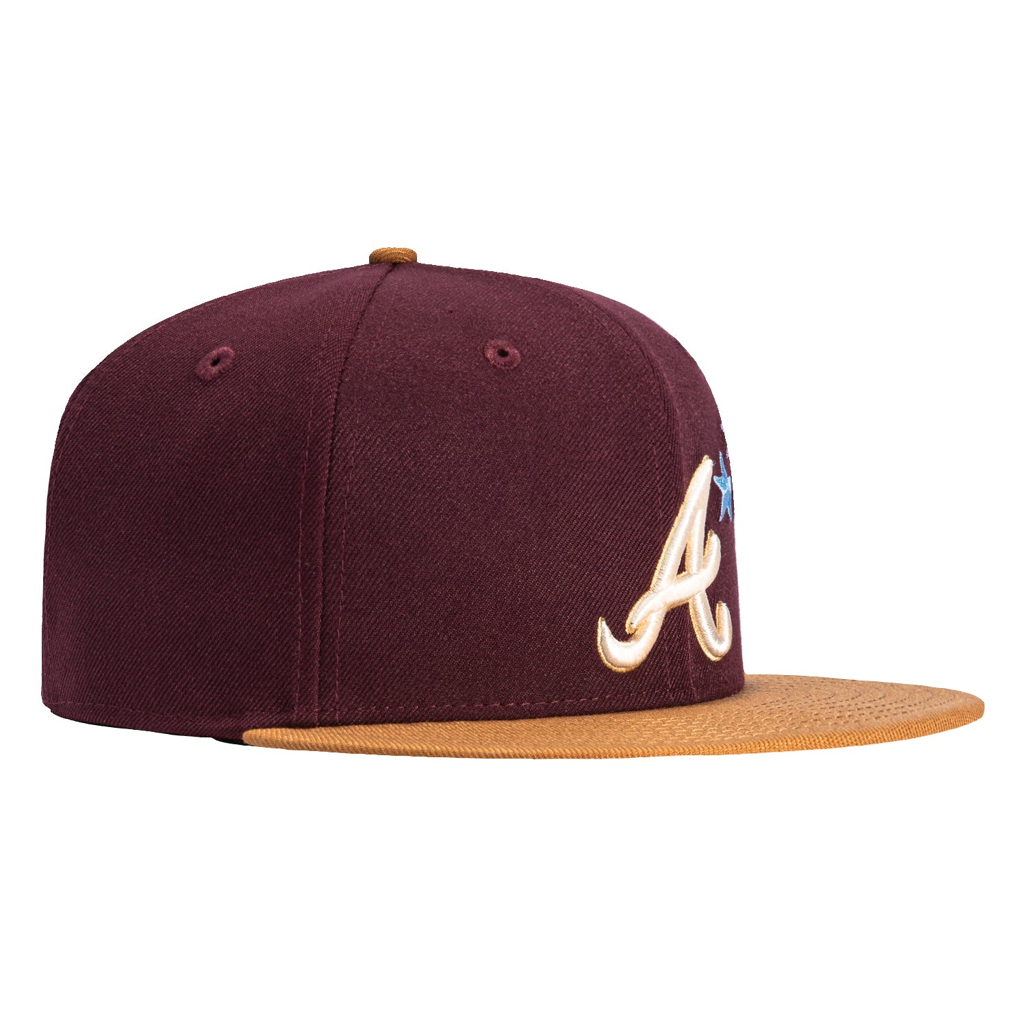 New Era 59Fifty Salt Water Taffy Atlanta Braves Stars Hat - Maroon, Khaki、mySite、vikingsvslions