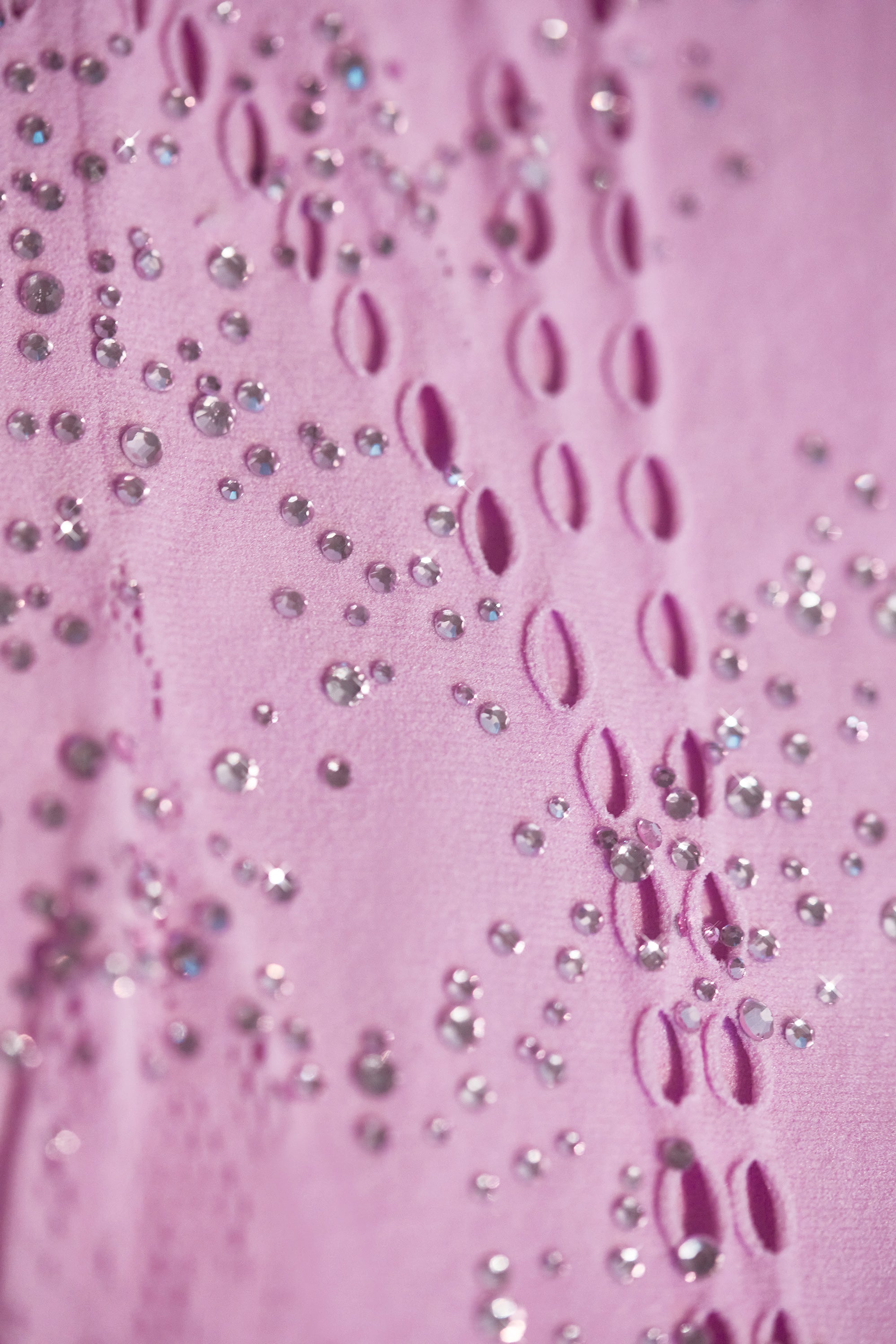 Embellished Halterneck Mini Dress in Violet Pink、mySite、solidvoid